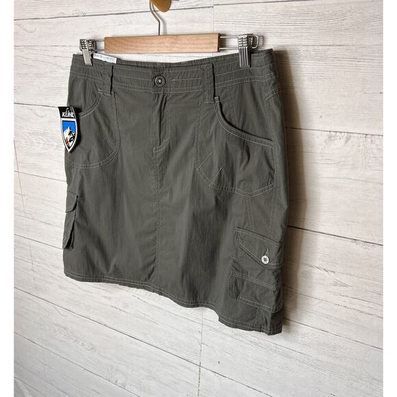 Kuhl Skirt Womens Size 10 Olive Green Khaki Carbon Kontra Outdoor Hiking - Picture 4 of 16